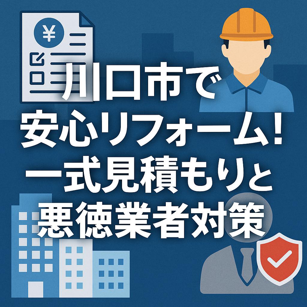 川口市で安心リフォーム！一式見積もりと悪徳業者対策